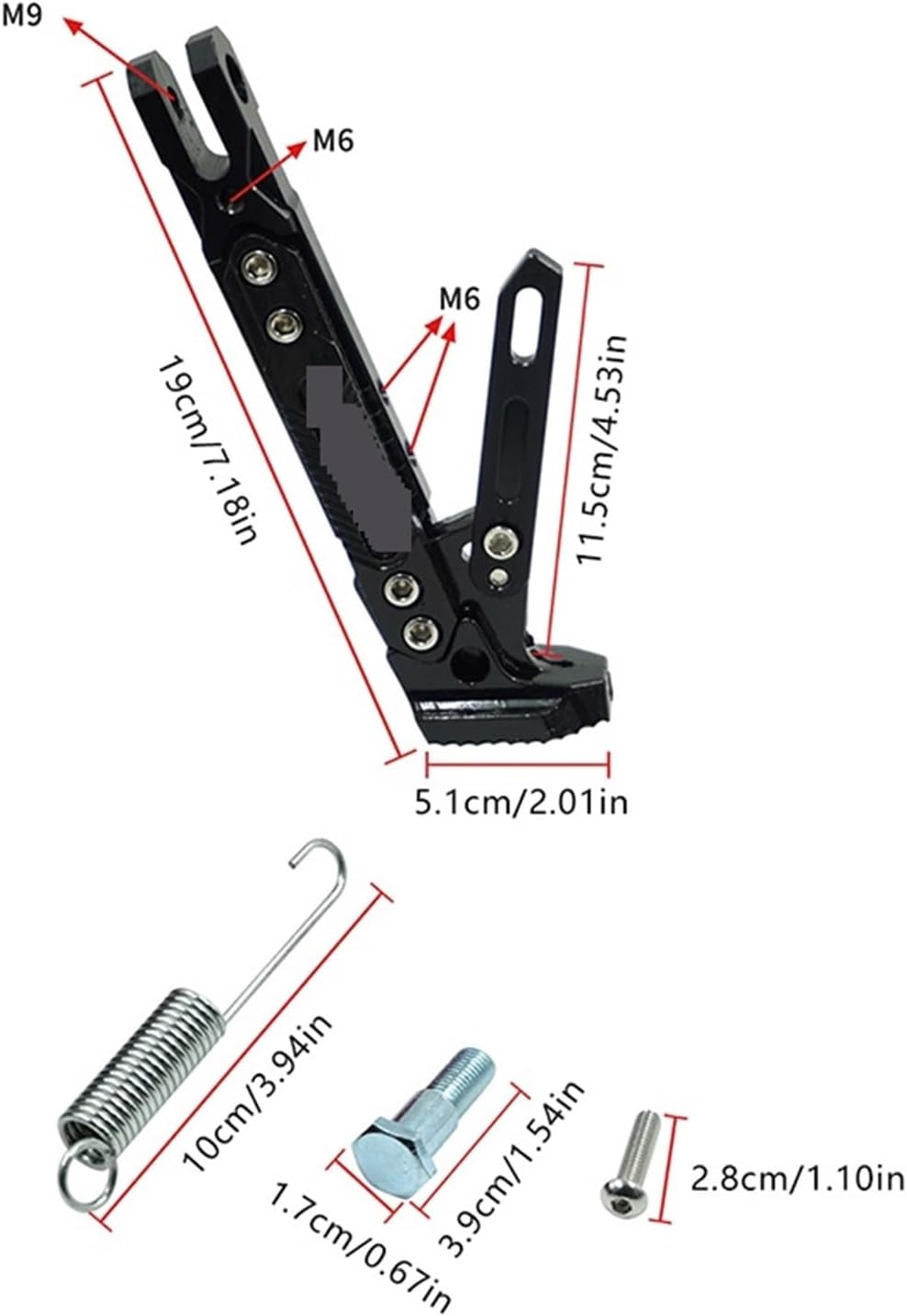 ποΈ Aluminum Adjustable Motorcycle Kickstand | Universal Scooter Side Stand π¦π§