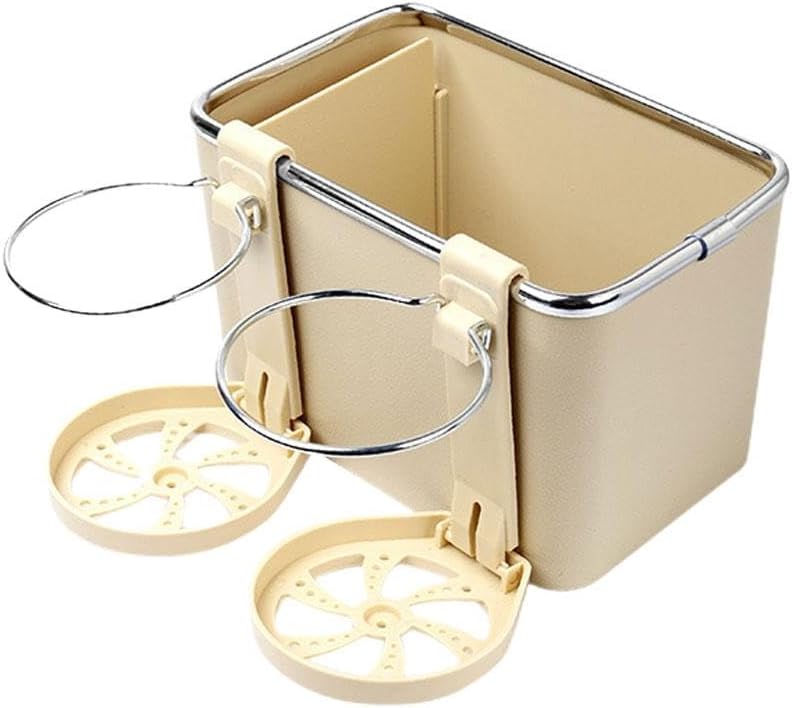 π Car Armrest Storage Box with Dual Cup Holders π₯€π§» | Multifunctional Console Side Organizer with Tissue Holder