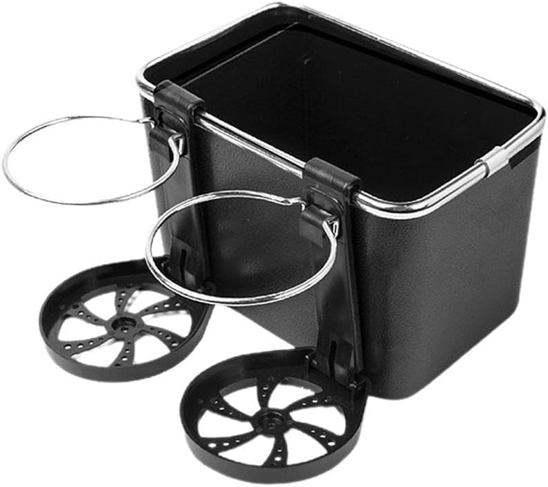π Car Armrest Storage Box with Dual Cup Holders π₯€π§» | Multifunctional Console Side Organizer with Tissue Holder