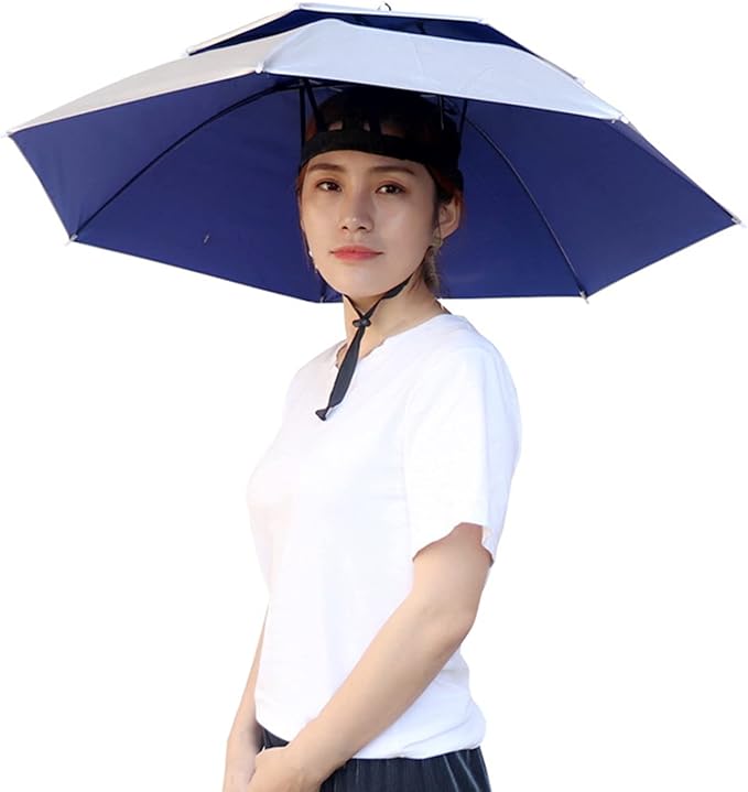 🌂🧢 Hands-Free Head-Mounted Umbrella | Stay Cool & Dry Anytime! ☀️🌧️