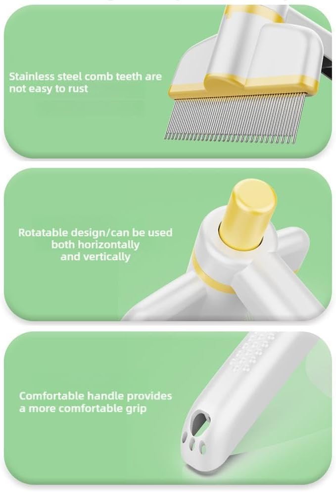 πΎ 2025 Upgraded Cat & Dog Grooming Comb πΆπ± Say goodbye to fur mess & hello to happy pets! π
