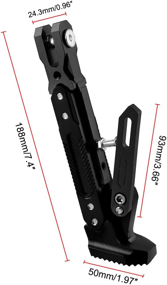ποΈ Aluminum Adjustable Motorcycle Kickstand | Universal Scooter Side Stand π¦π§