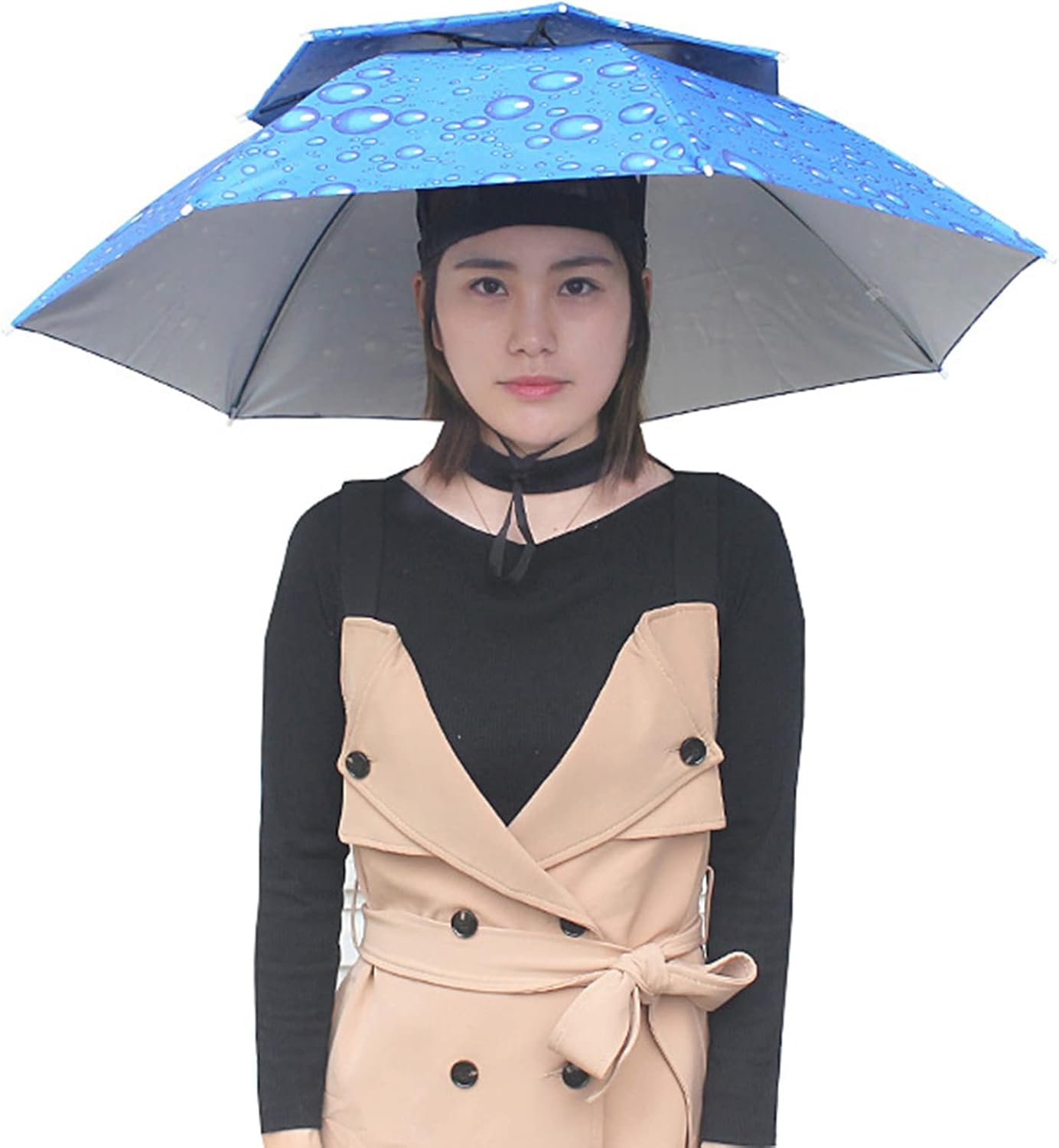 🌂🧢 Hands-Free Head-Mounted Umbrella | Stay Cool & Dry Anytime! ☀️🌧️