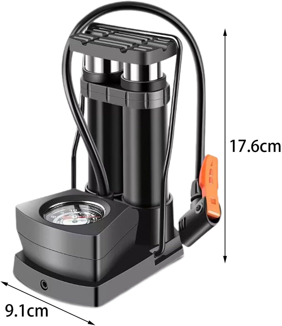 🦶💨 Foot-operated air pump | Portable high-pressure air pump, suitable for bicycles, motorcycles, cars, balls, etc.! 🚴♂️⚽