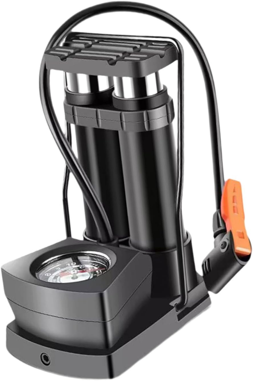 🦶💨 Foot-operated air pump | Portable high-pressure air pump, suitable for bicycles, motorcycles, cars, balls, etc.! 🚴♂️⚽