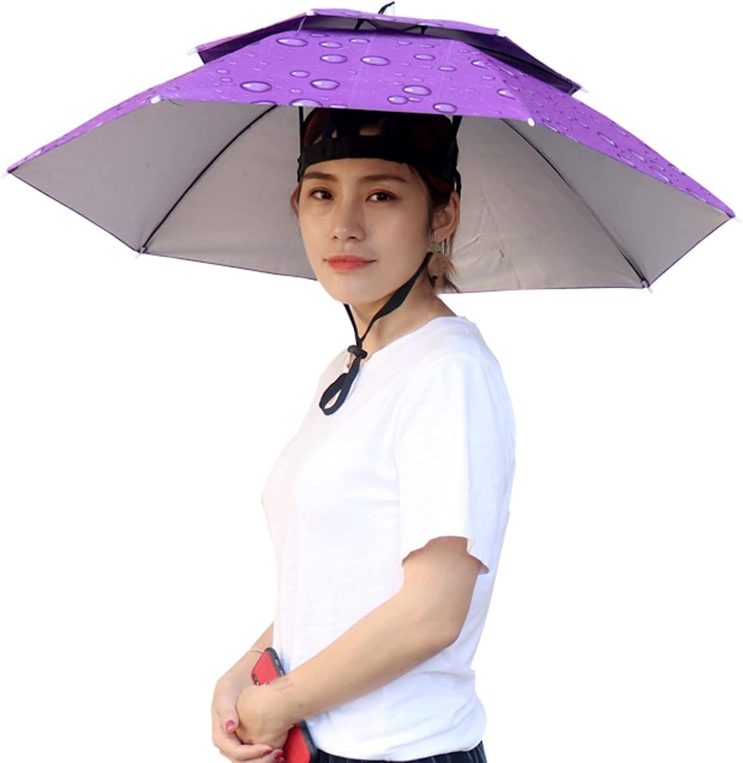 🌂🧢 Hands-Free Head-Mounted Umbrella | Stay Cool & Dry Anytime! ☀️🌧️