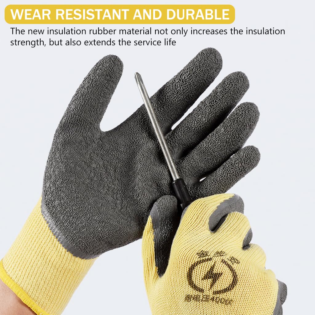 β‘ High Voltage Insulated Electrician Gloves (400V) π§€ | Full Palm Rubber Safety Work Gloves β Anti-Shock & Durable