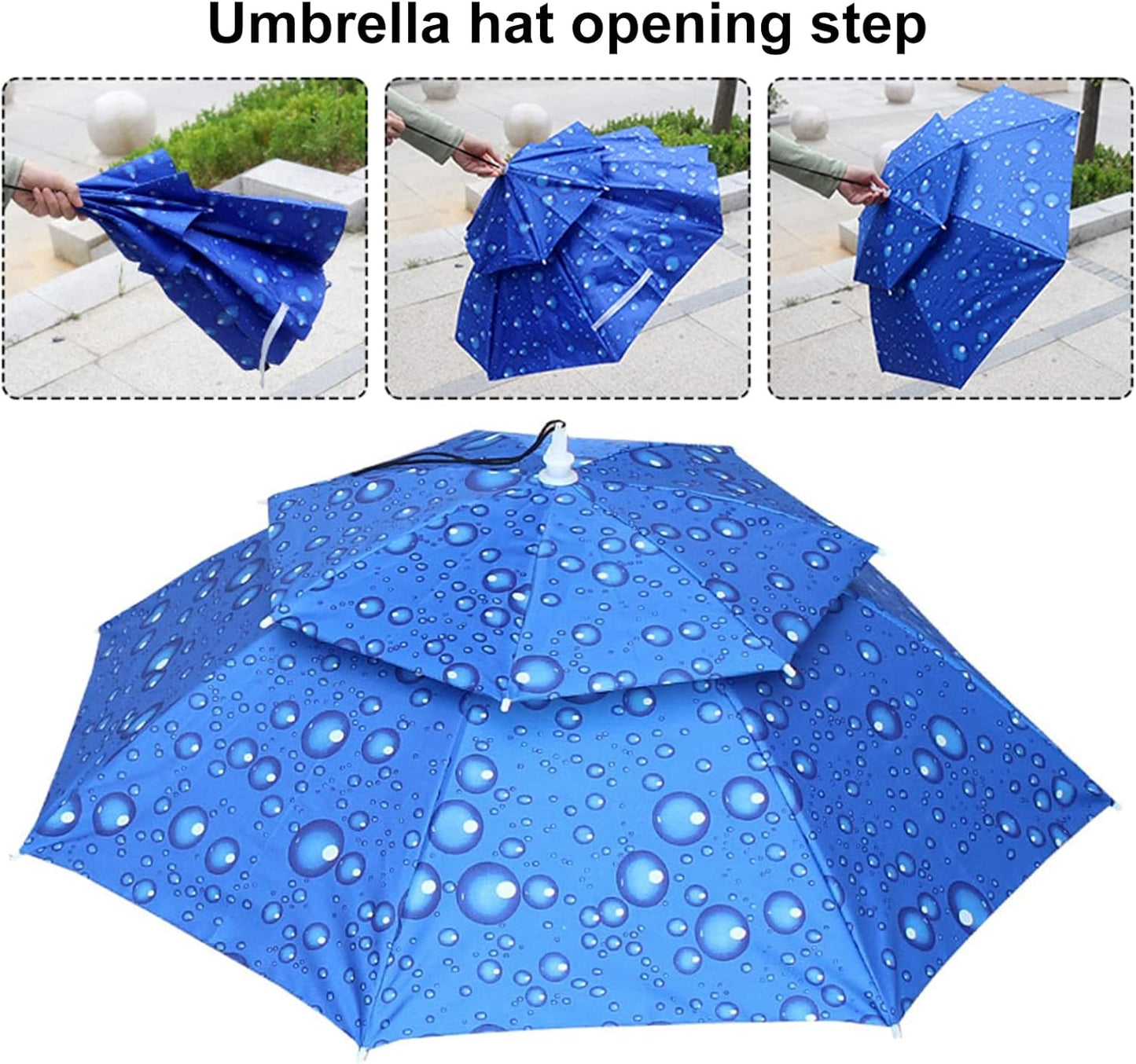 🌂🧢 Hands-Free Head-Mounted Umbrella | Stay Cool & Dry Anytime! ☀️🌧️