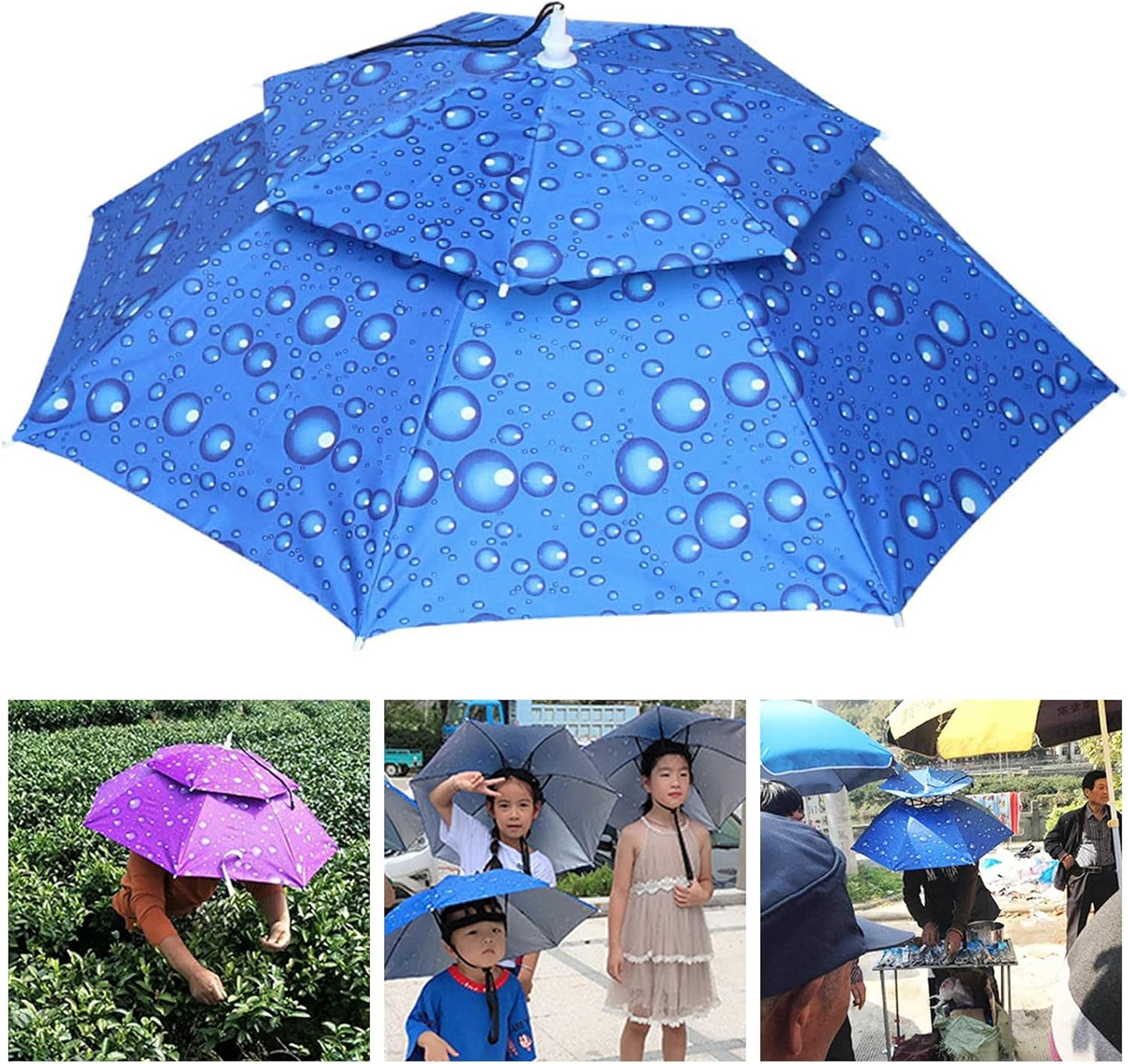 🌂🧢 Hands-Free Head-Mounted Umbrella | Stay Cool & Dry Anytime! ☀️🌧️