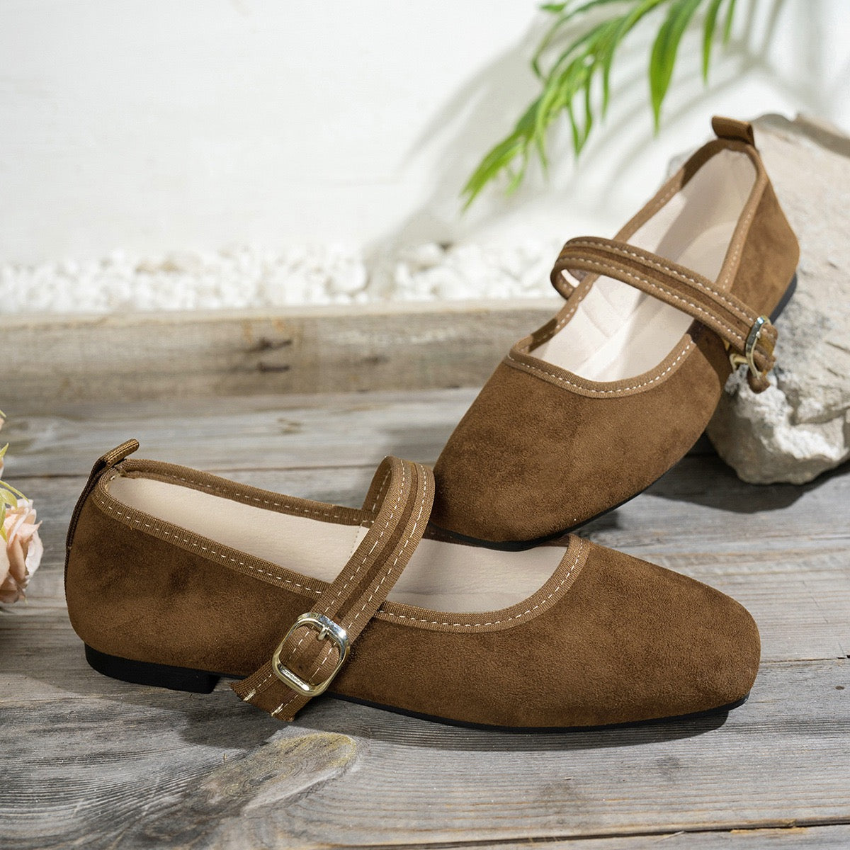 Women's Vintage Square Toe Mary Jane Shoes,