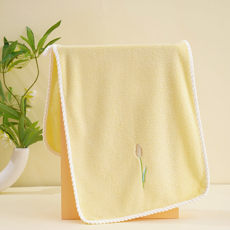35*75cm 5-Pack Floral Embroidered Soft Towels – Ultra-Absorbent & Skin-Friendly
