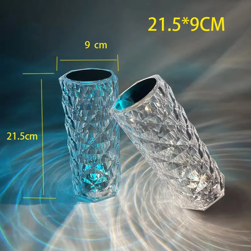 🌹✨ Crystal Rose RGB Touch Lamp – 16 Colors, Romantic Glow Anywhere! 🌈🔮