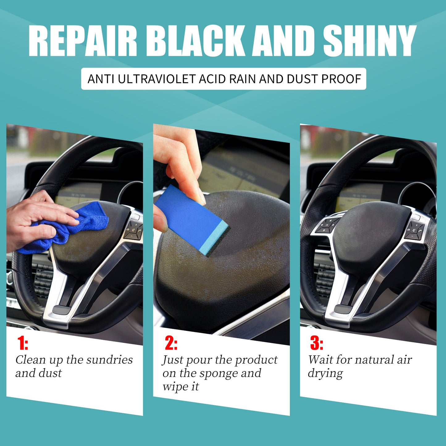 ✨ Car Plastic Revitalizing Coating 🚗 | Nano Refurbish Agent for Faded Trim & Plastic Parts 💥