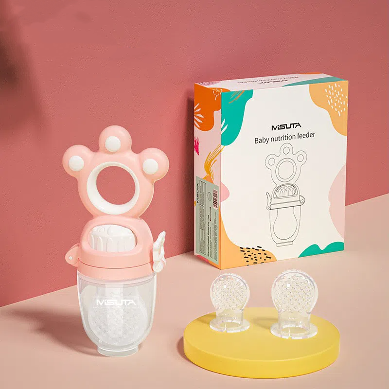 πΆ Baby Fruit Feeder Pacifier π | 3 Size Mesh Silicone Bags for Safe & Fun Self-Feeding πΌπ§‘
