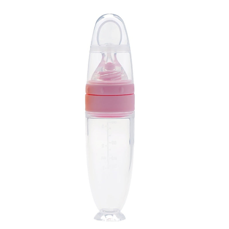 👶🍼 Feeding Spoon with Bottle | Soft Silicone Baby Spoon – Easy, Mess-Free Feeding! ✨