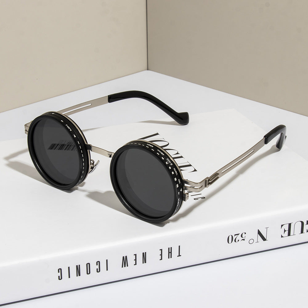 ๐ถ๏ธ Adjustable ND Sunglasses 1-9๏ธโฃ | Round Polarized Lenses with Tint Filter ๐