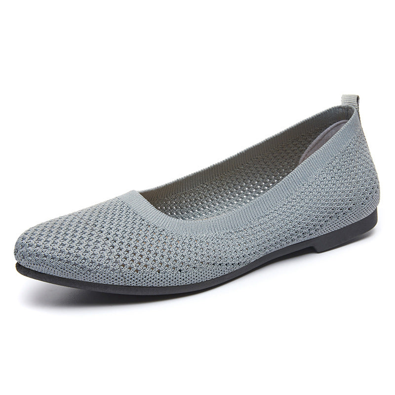 Women’s Breathable Mesh Knit Flats – Lightweight Pointed Toe Comfort Shoes