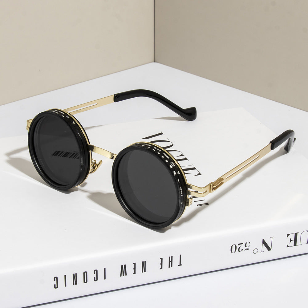 ๐ถ๏ธ Adjustable ND Sunglasses 1-9๏ธโฃ | Round Polarized Lenses with Tint Filter ๐