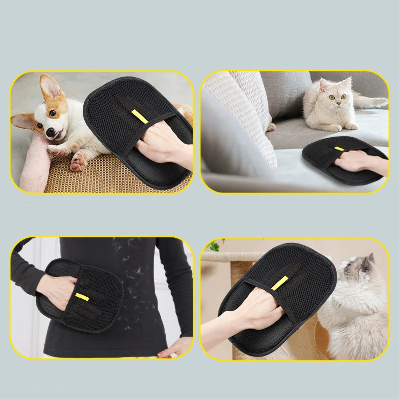 🐾🧤 Pet Grooming Gloves – Double-Sided Magic! 🐶🐱