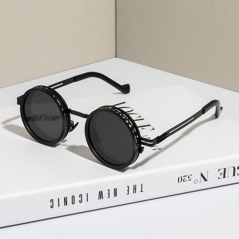 ๐ถ๏ธ Adjustable ND Sunglasses 1-9๏ธโฃ | Round Polarized Lenses with Tint Filter ๐