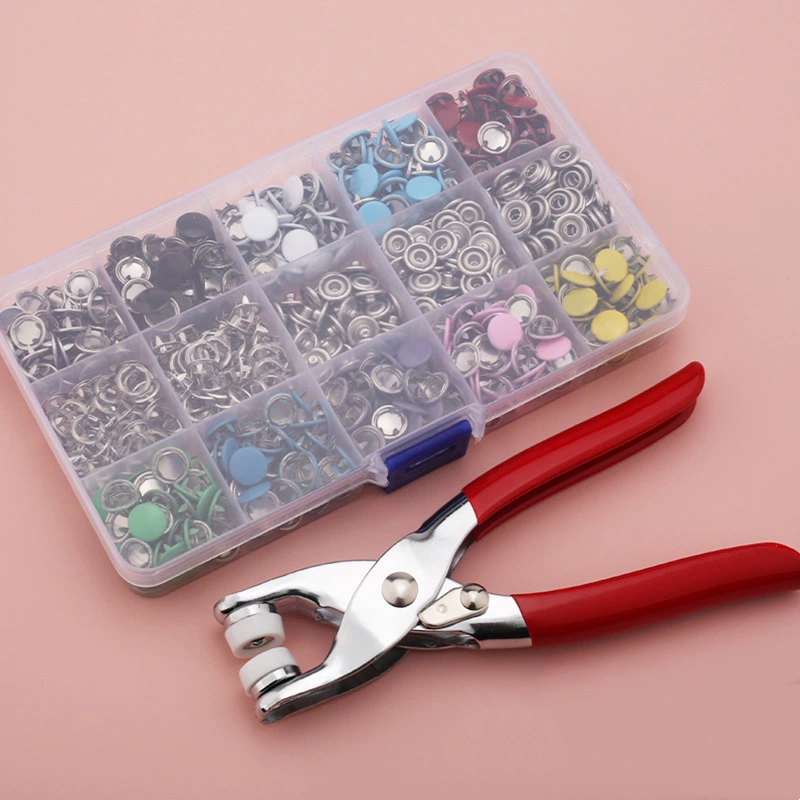 🧰 Metal Snap Button Tool Kit 🪡 | DIY Rivet Fastener Set for Clothes, Bags, Leather & Crafts 👜👖