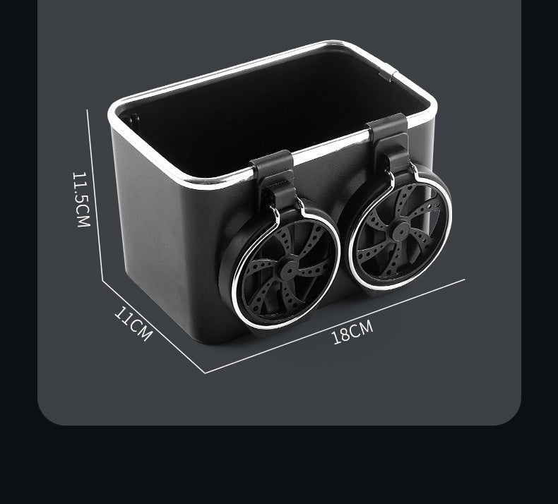 π Car Armrest Storage Box with Dual Cup Holders π₯€π§» | Multifunctional Console Side Organizer with Tissue Holder