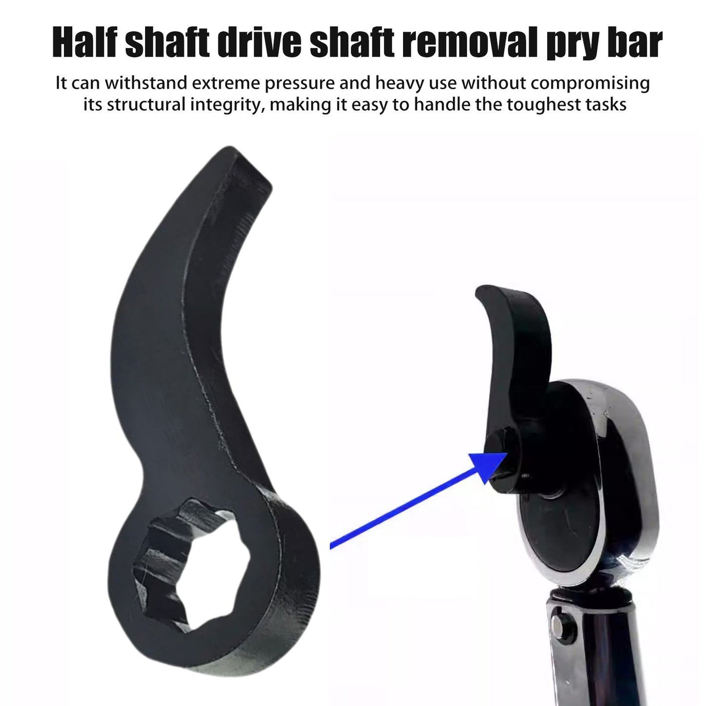 🔧 1/2Pcs Heavy-Duty Crowbar Adapter Head Tools | Rustproof & Corrosion Resistant Pry Bar Wrench Head for Car Repairs 🚗🛠️