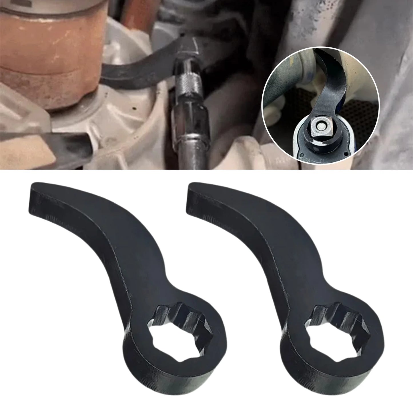 🔧 1/2Pcs Heavy-Duty Crowbar Adapter Head Tools | Rustproof & Corrosion Resistant Pry Bar Wrench Head for Car Repairs 🚗🛠️