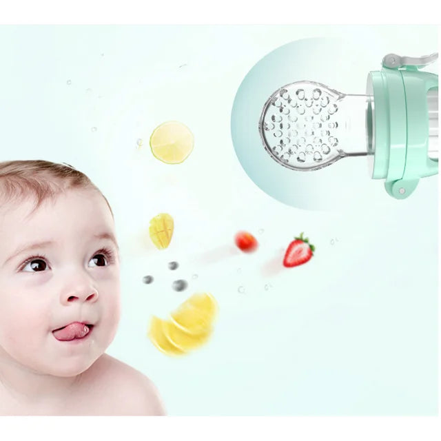 πΆ Baby Fruit Feeder Pacifier π | 3 Size Mesh Silicone Bags for Safe & Fun Self-Feeding πΌπ§‘