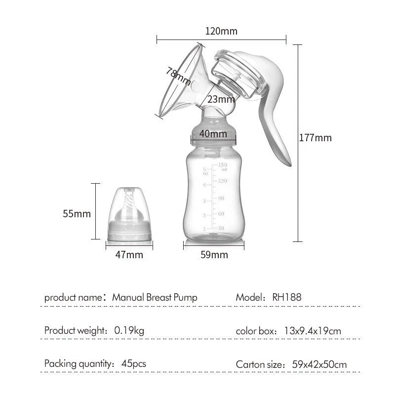 πΆπ Manual Breast Pump β Comfortable & Efficient for Moms on the Go! π