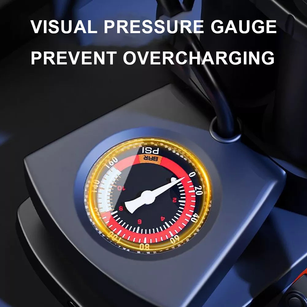 🦶💨 Foot-operated air pump | Portable high-pressure air pump, suitable for bicycles, motorcycles, cars, balls, etc.! 🚴♂️⚽