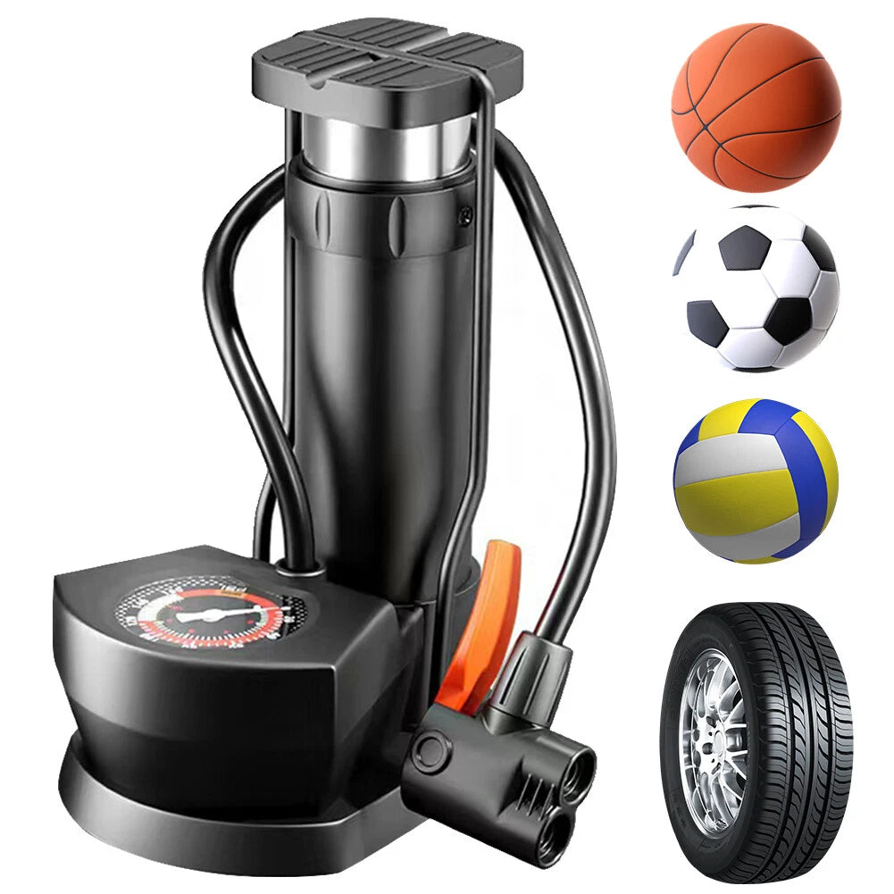 🦶💨 Foot-operated air pump | Portable high-pressure air pump, suitable for bicycles, motorcycles, cars, balls, etc.! 🚴♂️⚽