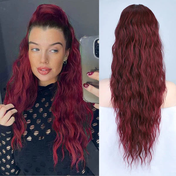 💜 LAST DAY PROMOTION 💜Curly Wavy Frizzy Hair Extension with Ponytail