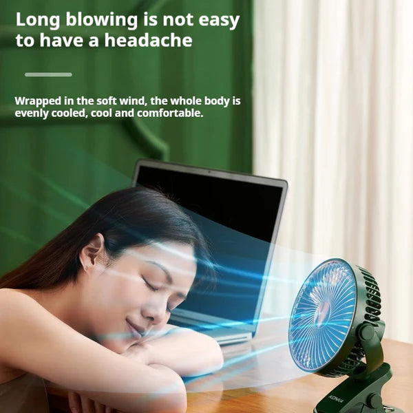 🌬️✨ Multifunctional Clip-On Digital Display Small Fan – Stay Cool Anywhere, Anytime! 💨