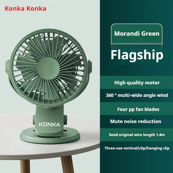 🌬️✨ Multifunctional Clip-On Digital Display Small Fan – Stay Cool Anywhere, Anytime! 💨