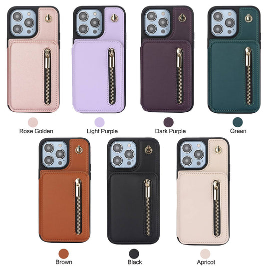 ✨💼Replaces Your Wallet | Crossbody Two-fold Zipper Mobile Phone Leather Case