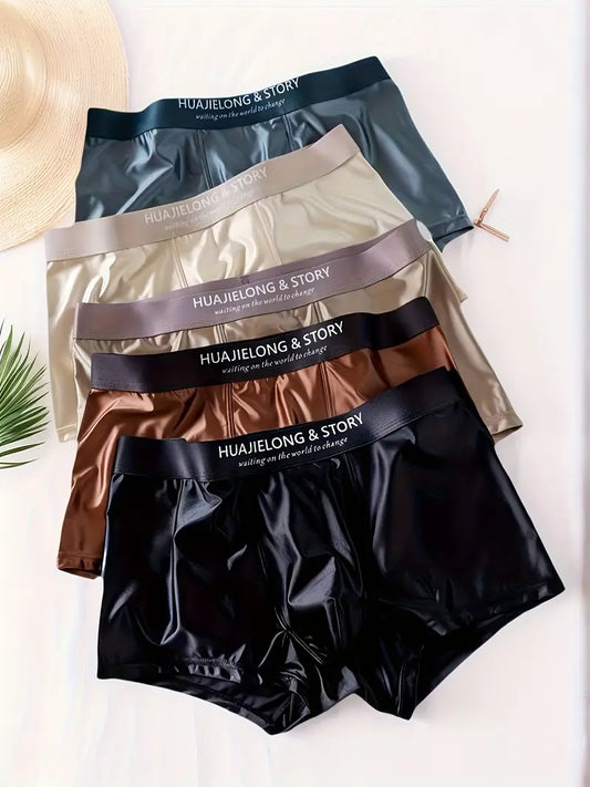 ✨ Men’s Satin Mulberry Silk Boxer Briefs | Luxury, Soft & Breathable Underwear 👑🩲