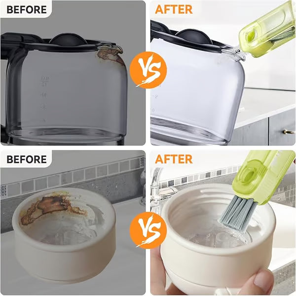 🔥🔥【3 Pieces Set】✨3-in-1 Crocodile Brush 🐊 Deep Cleaning for Narrow Cup Lids & Tableware Gaps 🧼