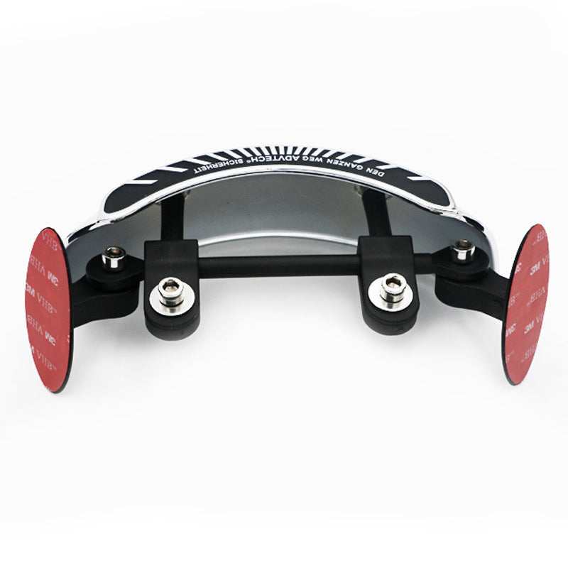 🪞 180° Ultra-Wide Chrome Motorcycle Rearview Mirror | Universal Center Mount Convex Windshield Mirror 🏍️✨