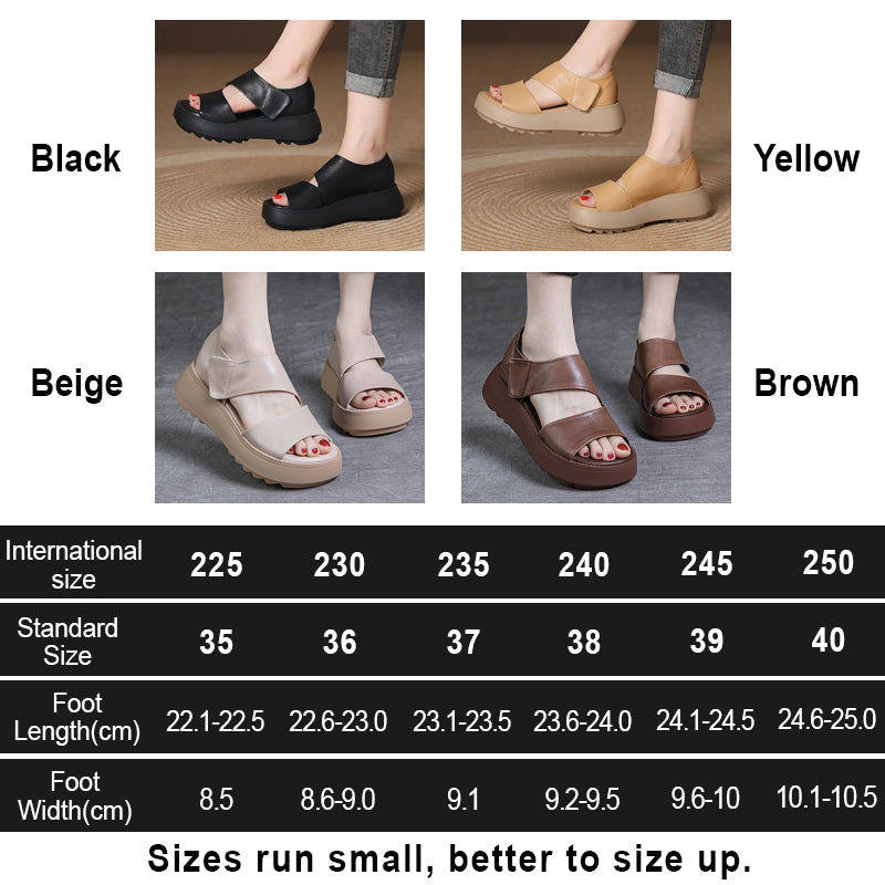 Women's Retro Thick Sole Velcro Sandals✨