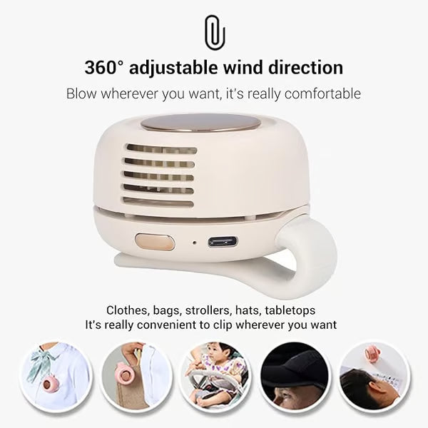 ❄️ Stay Cool Anywhere | Portable Silent Mini Bladeless Electric Fan💖
