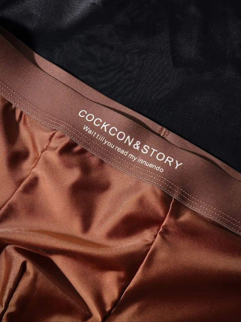 ✨ Men’s Satin Mulberry Silk Boxer Briefs | Luxury, Soft & Breathable Underwear 👑🩲