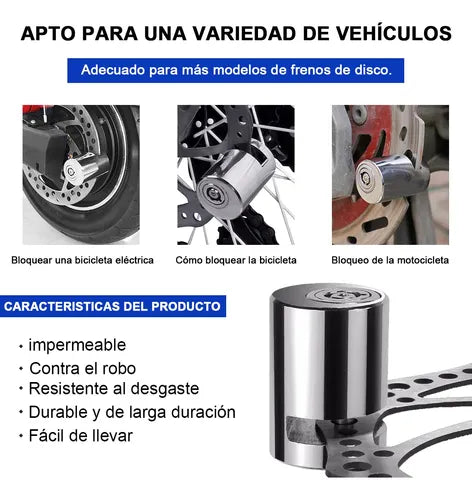 Motorcycle Anti-Theft Disc Brake Lock