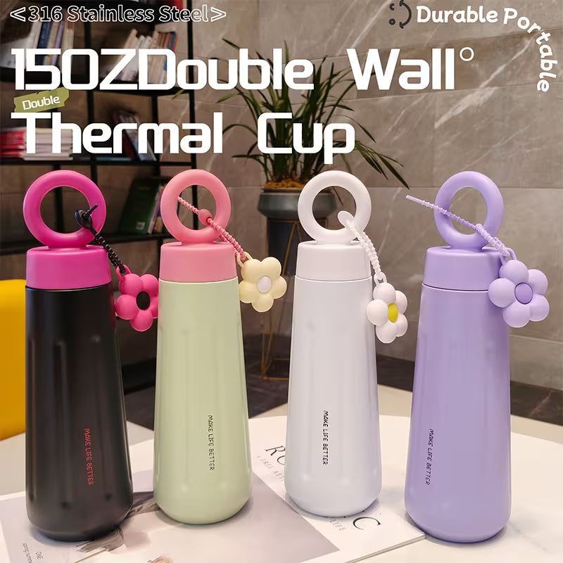 2026 Women's Elegant Portable Thermos Water Bottle Buy 2 Pcs Only Rs1399