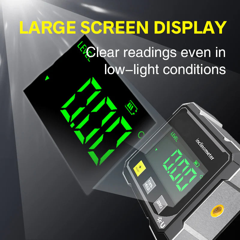 📏🔴 Get perfect alignment every time | 4-Side Magnetic Digital Angle Gauge with Laser