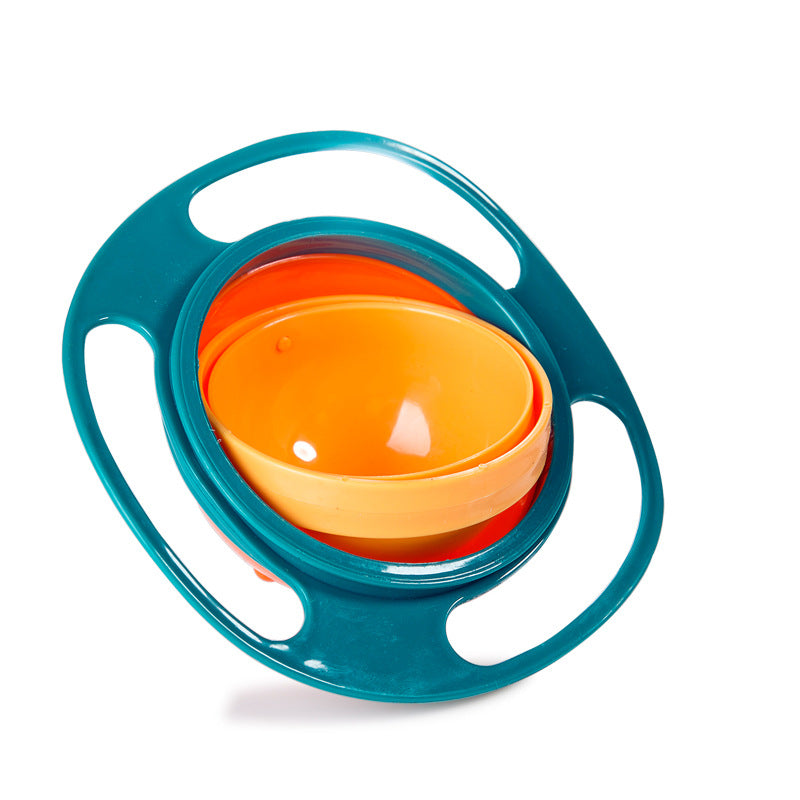 🍼✨ 360° Magic Spill-Proof Rotating Baby Bowl | Universal No-Spill Feeding Dish with Lid 🍽️👶
