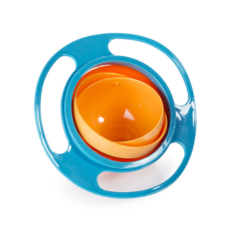 🍼✨ 360° Magic Spill-Proof Rotating Baby Bowl | Universal No-Spill Feeding Dish with Lid 🍽️👶