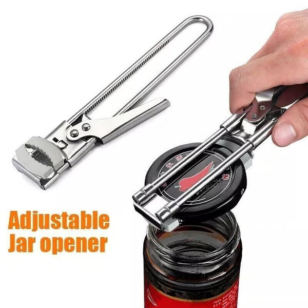 💥 Open Any Jar with Zero Effort! 💪 | Adjustable Stainless Steel Jar Opener✨