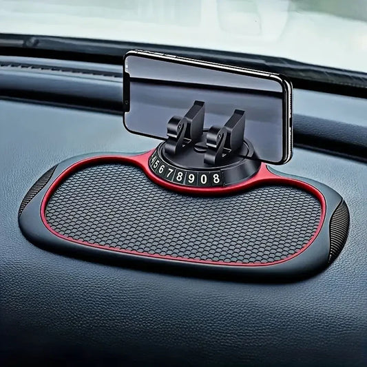 🚗 360° Rotating Car Phone Mount 📱 | Anti-Slip Silicone Dashboard Holder | Universal & Multi-Functional 🌟