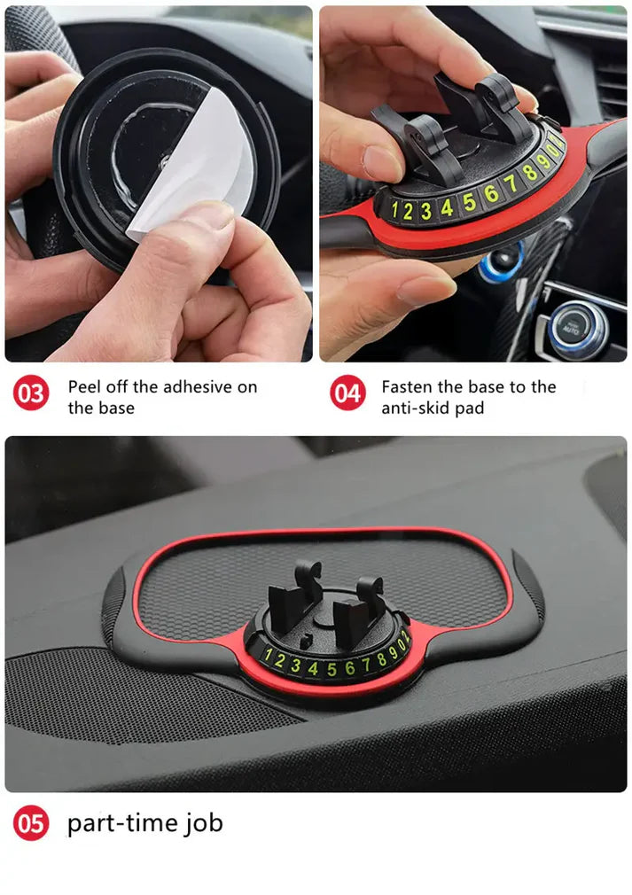 🚗 360° Rotating Car Phone Mount 📱 | Anti-Slip Silicone Dashboard Holder | Universal & Multi-Functional 🌟